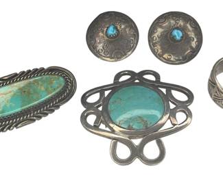 A Collection of Native American Sterling Silver Jewelry