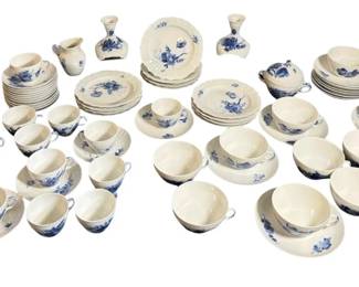 Large Collection of ROYAL COPENHAGEN Blue Flower Serveware, 60+ Pcs.