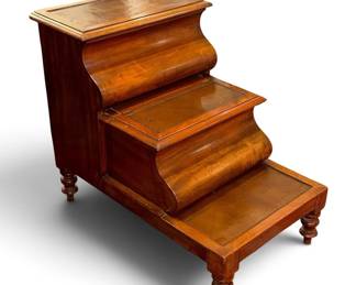 20th C. Mahogany Library Steps