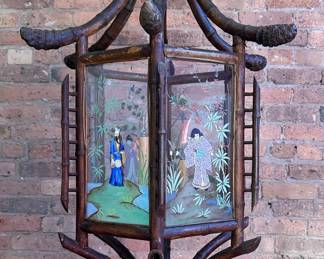 Chinoiserie Bamboo Pagoda Form Chandelier