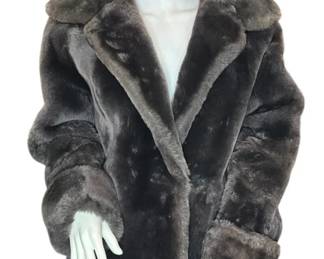 Vintage Mouton Mid Length Fur Coat