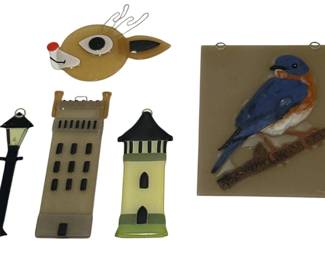 Assorted HIGGINS Window Hanging Art Glass