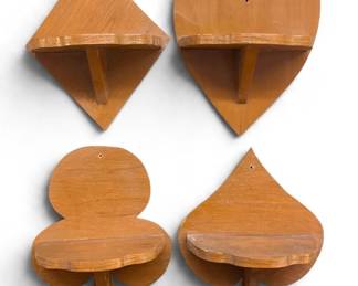 Folk Art Playing Card Shelves