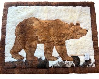 Peruvian Alpaca Brown Bear Rug