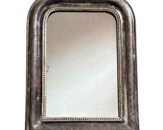 Louis Philippe Incised Silver Gilt Mirror