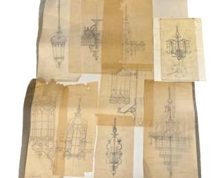 Architectural Studies 19th C Light Fixtures