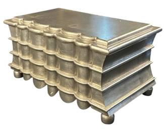 Scallop Edged Silver Gilt Box