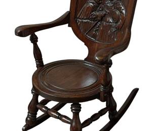 Early 1900's German Oak Rocking Chair