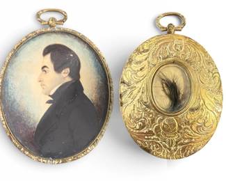 1800's Mourning Locket of a Gentleman