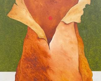 Large Scale Mid Century Surrealist Oil Painting, J HARRIS