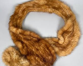 Rust Fox Fur Scarf