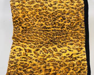 Ralph Lauren Leopard And Velvet Throw Blanket