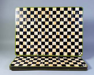 MacKenzie Childs Placemats, Marked With Pineapple Logo