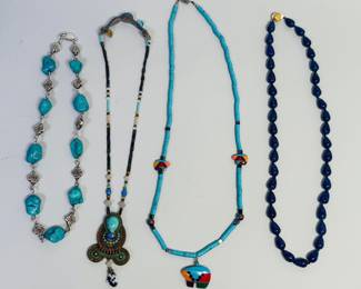 Collection Of Stone, Ceramic And Enamel Beaded Fashion Necklaces Including One By Dori Csengeri (4)