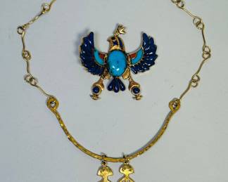 Two Pieces Of Gold Tone Fashion Jewelry 