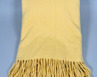  Cuddle Dreams Cashmere And Wool Butter Yellow Throw Blanket