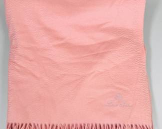 Loro Piana (Italy) Cashmere Pink Throw Blanket