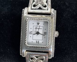 Brighton Silver Plate Hamilton Watch With Butterfly Detail