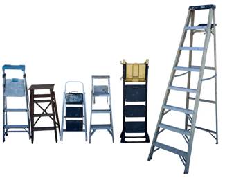 Complete 6Piece HeavyDuty Ladder Step Stool Collection