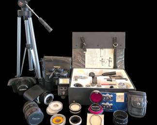 Vintage Camera Tasco, Canon, Takumar, Bushnell, Vivitar More