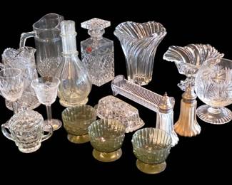 Vintage Lead Crystal Mikasa Belle Epoque, Bohemia, French Decanter More