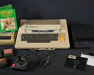 Vintage Atari 800 Computer System Lot Featuring Indus GT Disk Drive Peripherals