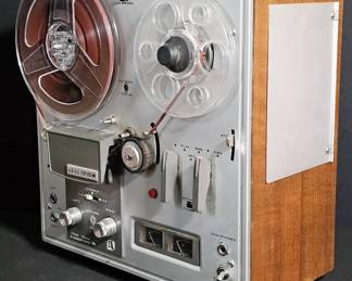 Vintage Akai Model 1710W 4Track ReelToReel StereoMono Tape Recorder Wood Cabinet