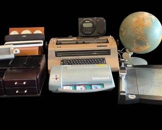 Vintage Office Set Up IBM Selectric III, ScanGlobe Denmark, Cutters, Shredder Accessories