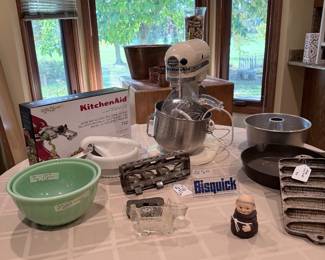 KitchenAid mixer and attachments