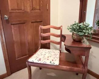 vintage telephone bench