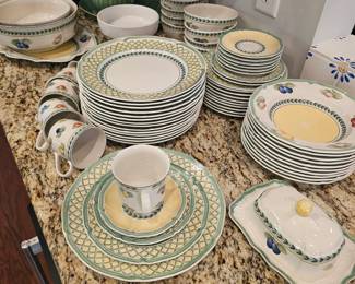 67 pcs French Garden Fleurence Villery&Boch 300.00