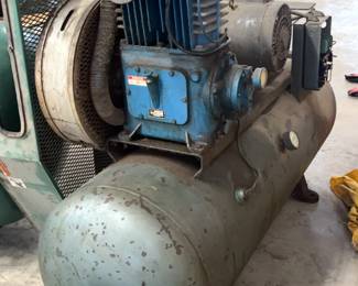 Horizontal Tank Air Compressor, With Dayton Motor, Model 5K483K, And Quincy Compressor Pump, Model 325 18