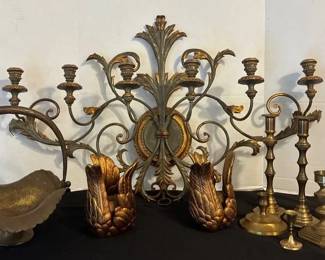 Brass Copper Candlesticks Brass Basket