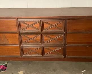 Vintage Bassett Furniture Midcentury Wood Dresser