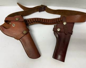 Leather DoubleHolster and Cartridge Belt