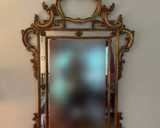 Louis XV Wood Carved GoldGilt Mirror
