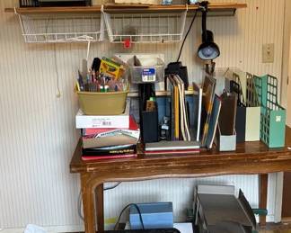 Large Assortment of Office Supplies and Shredder