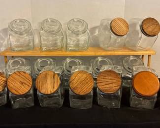French Square Clear Canisters with Lids