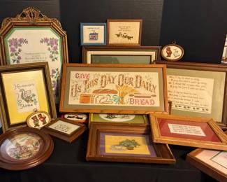 Cross Stitch Needpoint Framed Art