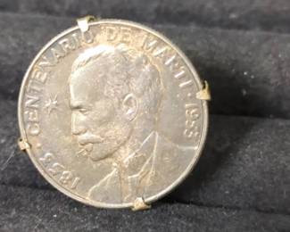1953 Cuban Peso Cufflink