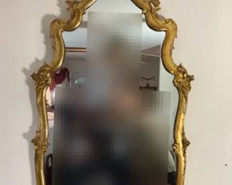 Rococo Wood Carved GoldGilt Mirror