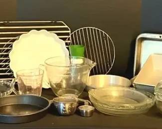 Assortment of Pyrex Anchor Baking Dishes and More