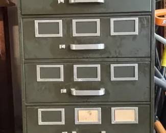GlobeWernicke Vintage Industrial Card Catalog Cabinet