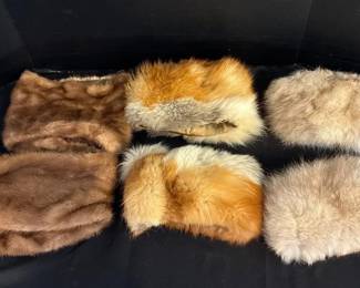 Fur Hand Muffs 3 Sets