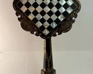 04 19th Victorian TiltTop Game Music Table