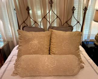 Silk embroidered pillows