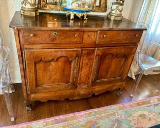 19th c French walnut sideboard