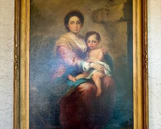 “The Nursing Madonna” oil on canvas