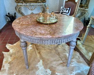 French marble top table
