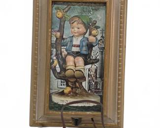 M.J. Hummel Style Lighted Wall Art With Boy
